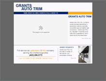 Tablet Screenshot of grantsautotrim.com